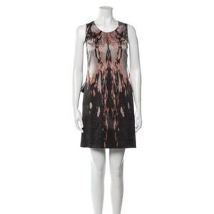 Givenchy Authentic Silk Black Gray Coral Orange Tank Mini Dress 38 Small Italy